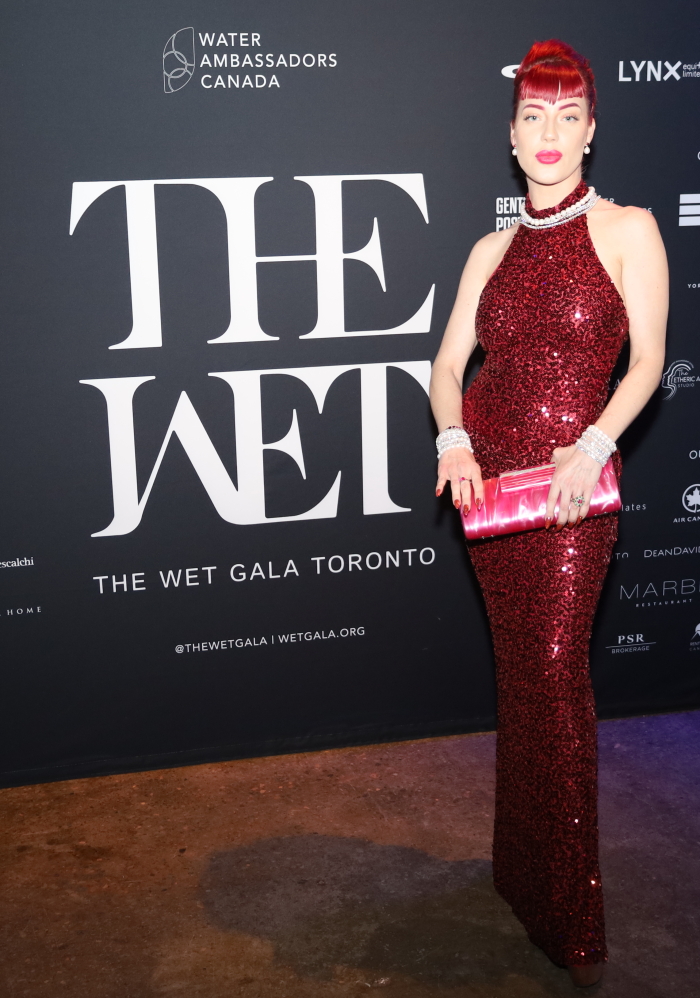 Wet Gala Toronto 2024 Red Dress